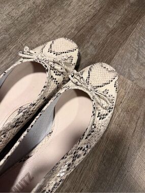 SCHUTZ Snake-Print Ballet Flats 9.5